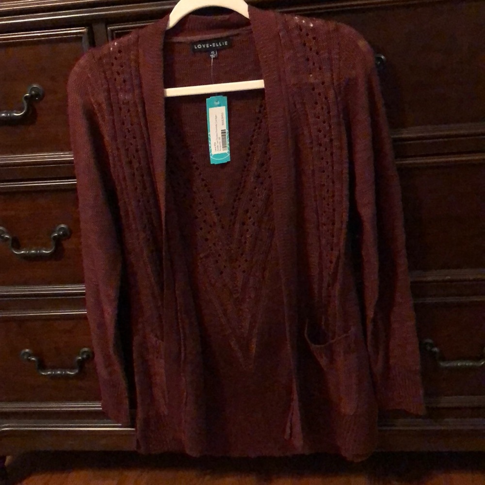 Love Ellie Adele Two Pocket Pointelle Cardigan